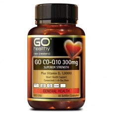 GO Healthy GO Co-Q10 300mg Plus Vitamin D3 60 Capsules